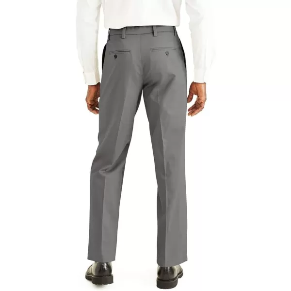 imageDockers Mens Classic Fit Signature Lux Cotton Stretch PantsPleated Regular and Big ampamp TallBurma Grey