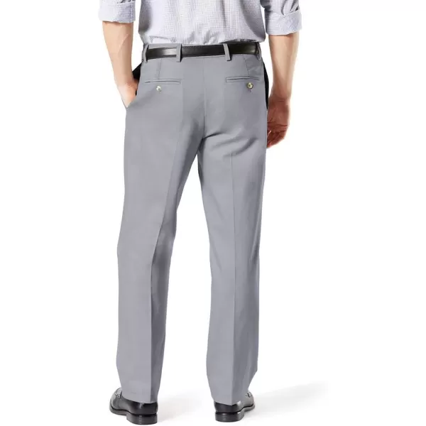 imageDockers Mens Classic Fit Signature Lux Cotton Stretch PantsPleated Regular and Big ampamp TallBurma Grey