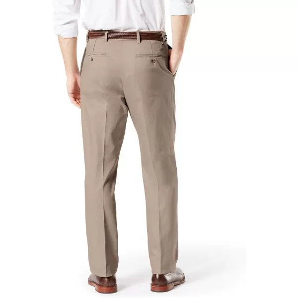 imageDockers Mens Classic Fit Signature Lux Cotton Stretch PantsPleated Regular and Big ampamp TallTimberwolf