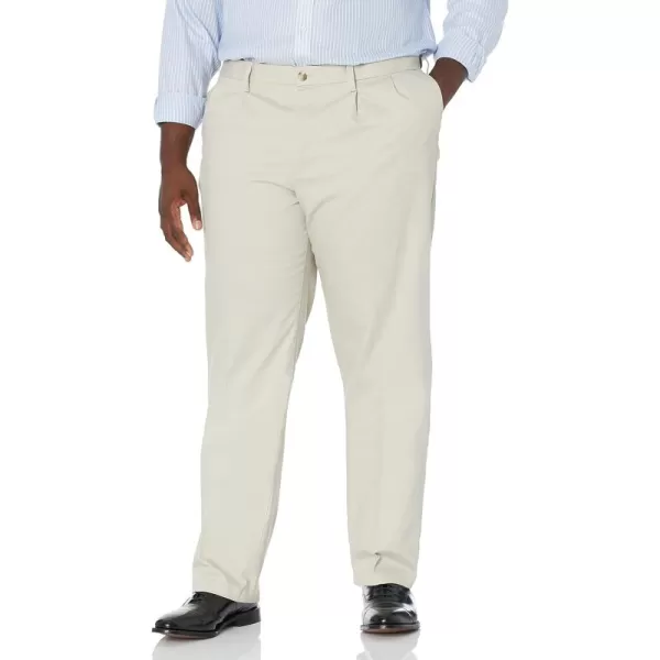 imageDockers Mens Classic Fit Signature Lux Cotton Stretch PantsPleated Regular and Big ampamp TallCloud