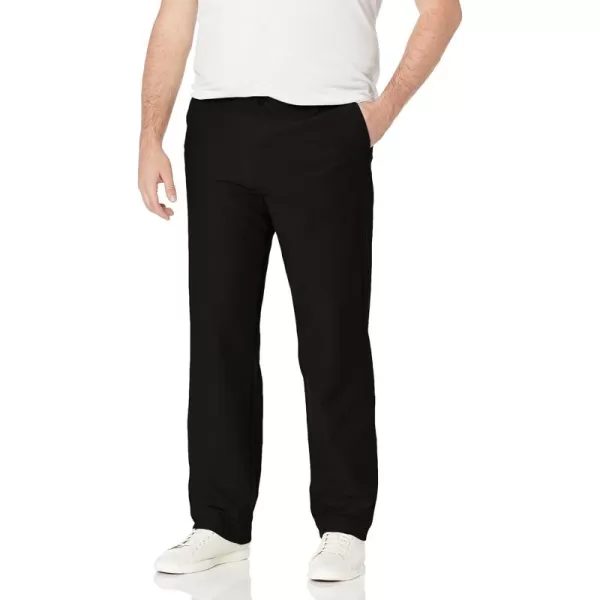 imageDOCKERS Mens Comfort Knit Chino Straight Fit Smart 360 Knit Pants Regular and Big ampamp TallMineral Black Waterless