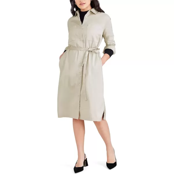 imageDockers Womens Relaxed Fit Long Sleeve DressSahara Khaki