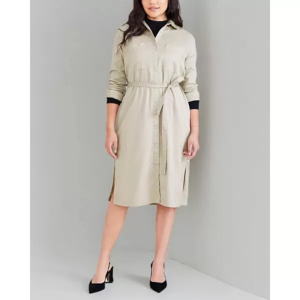 imageDockers Womens Relaxed Fit Long Sleeve DressSahara Khaki