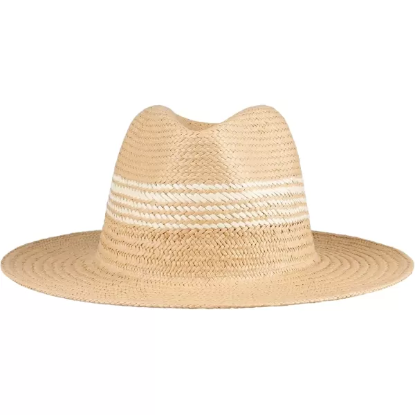 imageDOCKERS Mens Straw Fedora HatNatural Stripe