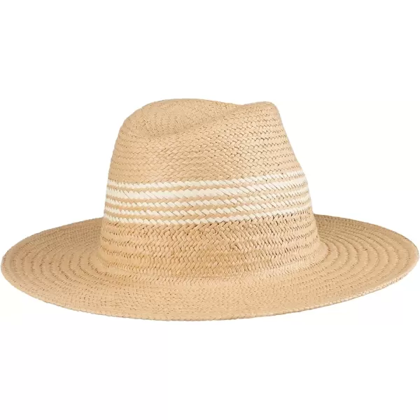 imageDOCKERS Mens Straw Fedora HatNatural Stripe