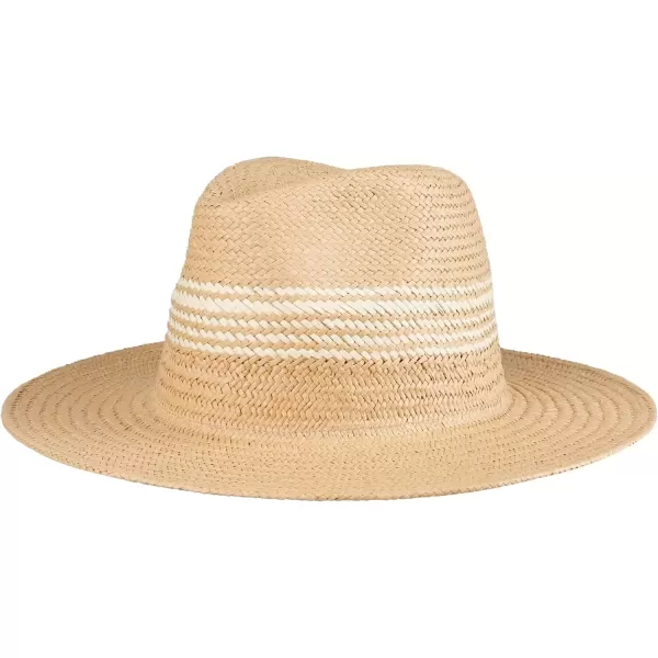 imageDOCKERS Mens Straw Fedora HatNatural Stripe