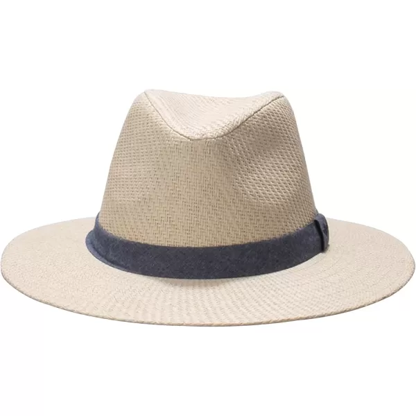 imageDOCKERS Mens Straw Fedora HatNavy