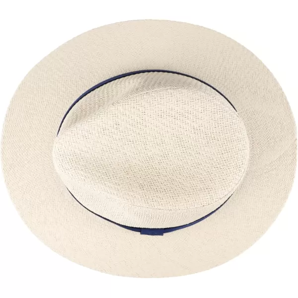 imageDOCKERS Mens Straw Fedora HatNavy Band