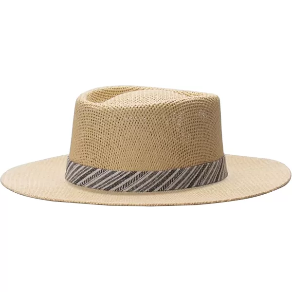 imageDOCKERS Mens Straw Fedora HatNavy Gambler