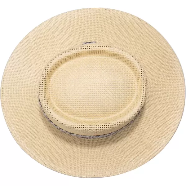 imageDOCKERS Mens Straw Fedora HatNavy Gambler