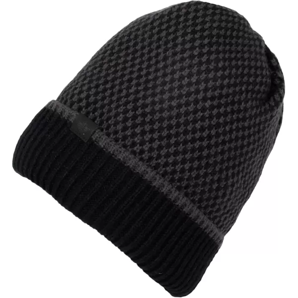 imageDockers Mens Beanie Warm Winter Knit HatBlack Sherpa