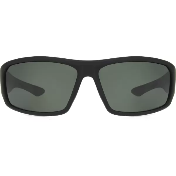 imageDockers Mens Gavin Sunglasses Polarized Wrap Black 57mm