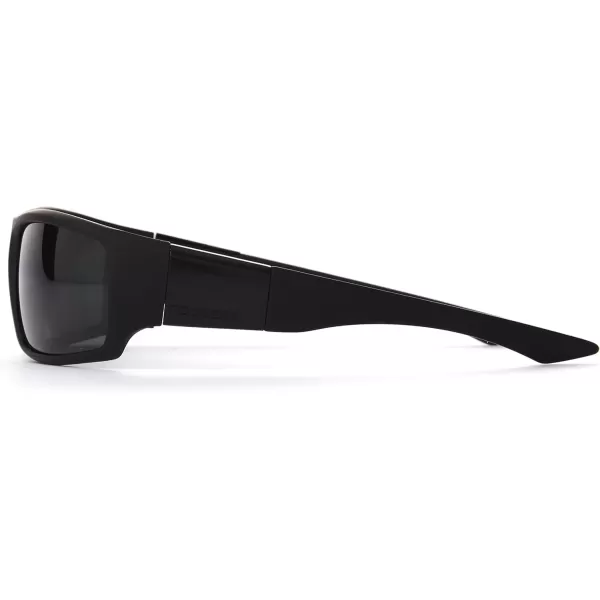 imageDockers Mens Gavin Sunglasses Polarized Wrap Black 57mm