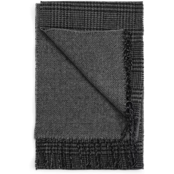 imageDockers Mens Soft Winter Scarves  Regular and ReversibleCharcoal Grey