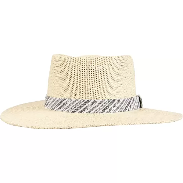 imageDockers Mens Straw Fedora and Panama HatTanNavy