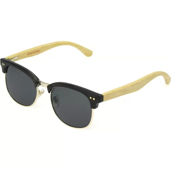 imageDockers Mens Tatum Sunglasses Club Black and Bamboo 52mm