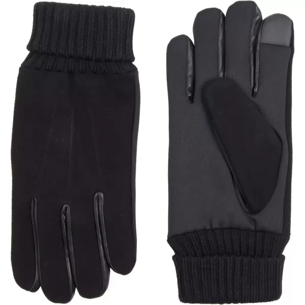 imageDockers Mens Warm Fabric Winter Gloves with Smartphone Touchscreen CapabilityBlack Casual