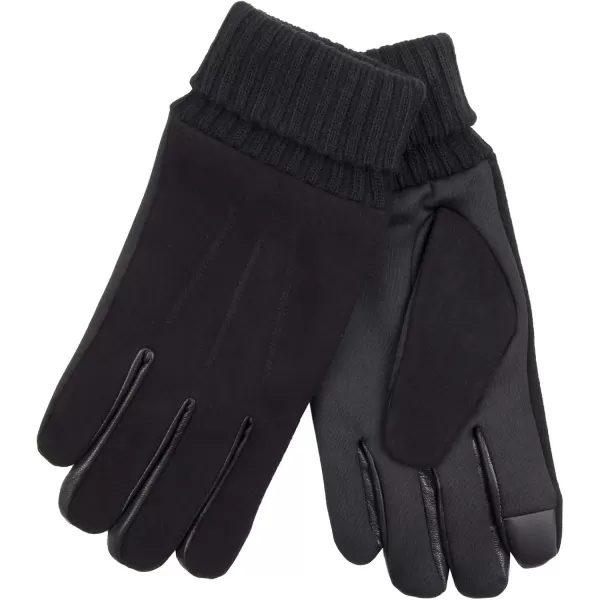 imageDockers Mens Warm Fabric Winter Gloves with Smartphone Touchscreen CapabilityBlack Casual