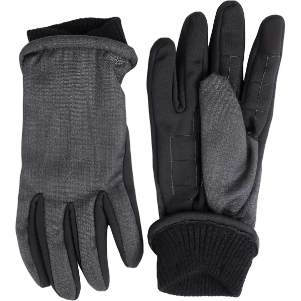 imageDockers Mens Warm Fabric Winter Gloves with Smartphone Touchscreen CapabilityCharcoal Gripped