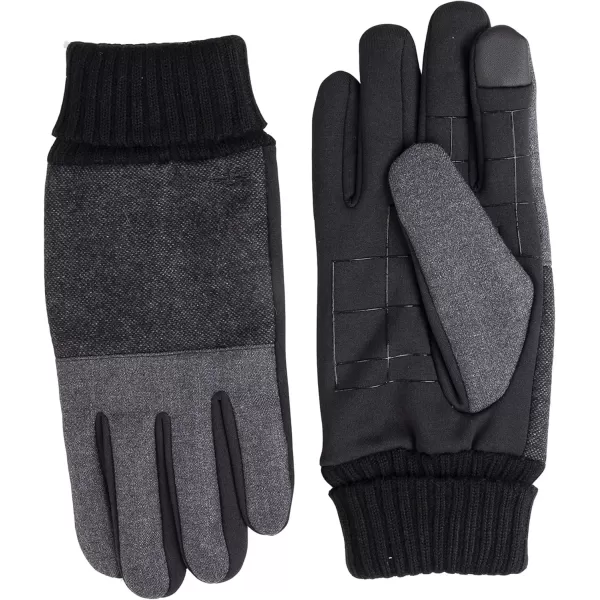 imageDockers Mens Warm Fabric Winter Gloves with Smartphone Touchscreen CapabilityCharcoal Plaid