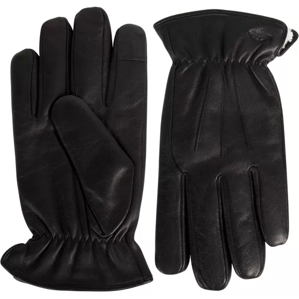 imageDockers Mens Warm Leather Winter Gloves with Smartphone Touchscreen CapabilityBlack Lucas