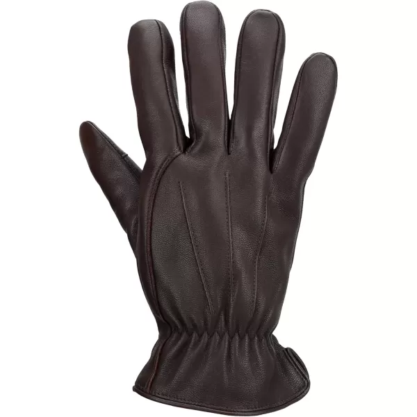 imageDockers Mens Warm Leather Winter Gloves with Smartphone Touchscreen CapabilityBrown