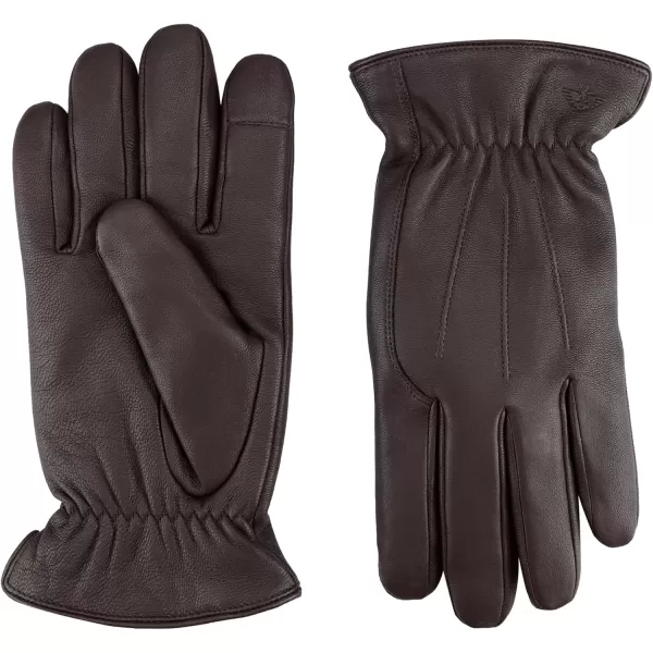 imageDockers Mens Warm Leather Winter Gloves with Smartphone Touchscreen CapabilityBrown