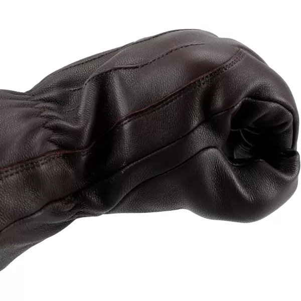 imageDockers Mens Warm Leather Winter Gloves with Smartphone Touchscreen CapabilityBrown