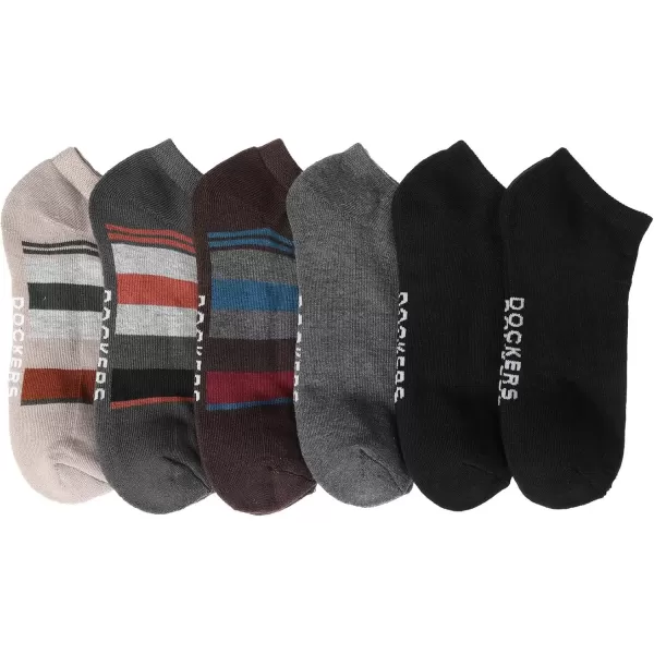 imageDOCKERS Mens Athletic Ankle Socks  6Pairs and 10Pairs Low Cut Sports and Workout Socks for MenOlive 6 Pairs