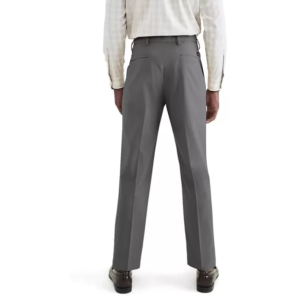 imageDOCKERS Mens Signature Go Straight Fit Khaki Smart 360 Tech Pants Regular and Big ampamp TallCar Park Grey