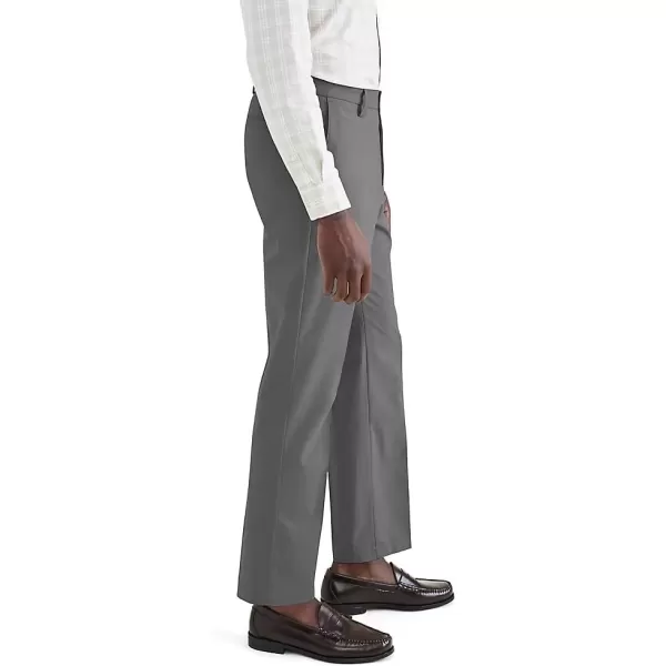 imageDOCKERS Mens Signature Go Straight Fit Khaki Smart 360 Tech Pants Regular and Big ampamp TallCar Park Grey