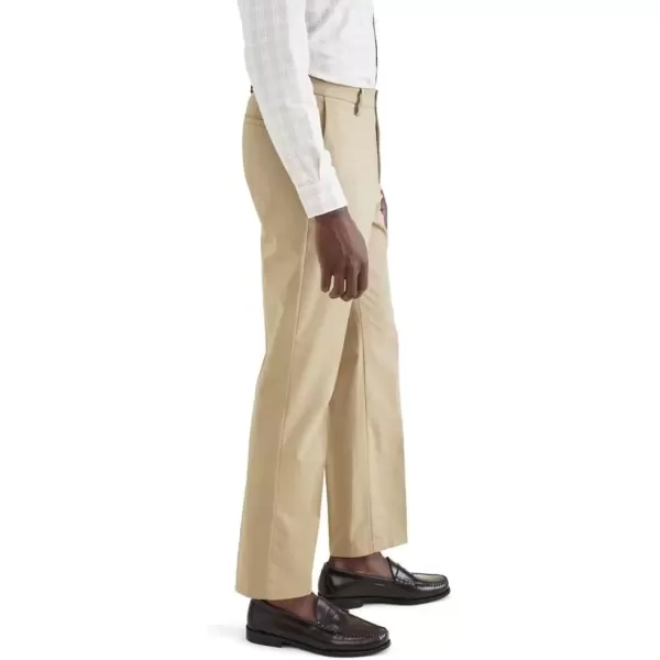 imageDOCKERS Mens Signature Go Straight Fit Khaki Smart 360 Tech Pants Regular and Big ampamp TallHarvest Gold