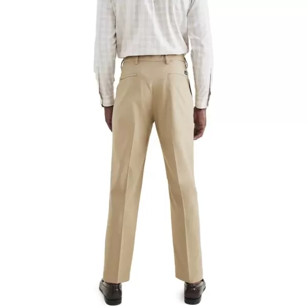 imageDOCKERS Mens Signature Go Straight Fit Khaki Smart 360 Tech Pants Regular and Big ampamp TallHarvest Gold