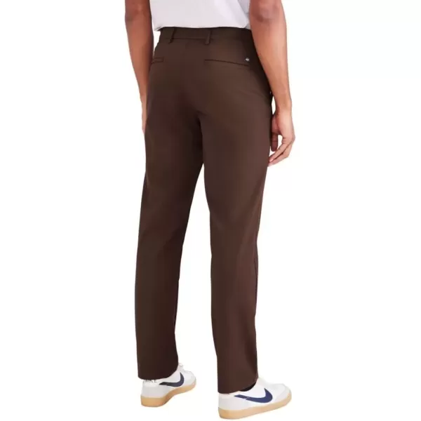 imageDOCKERS Mens Signature Go Straight Fit Khaki Smart 360 Tech Pants Regular and Big ampamp TallShaved Chocolate Brown