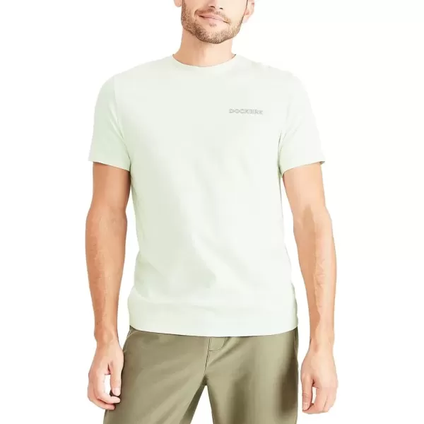 imageDOCKERS Mens Slim Fit Short Sleeve Graphic Tee ShirtFrosted Mint Green