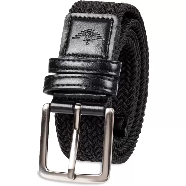 imageDockers Mens Casual Everyday Braided Fabric Fully Adjustable Web BeltBlack