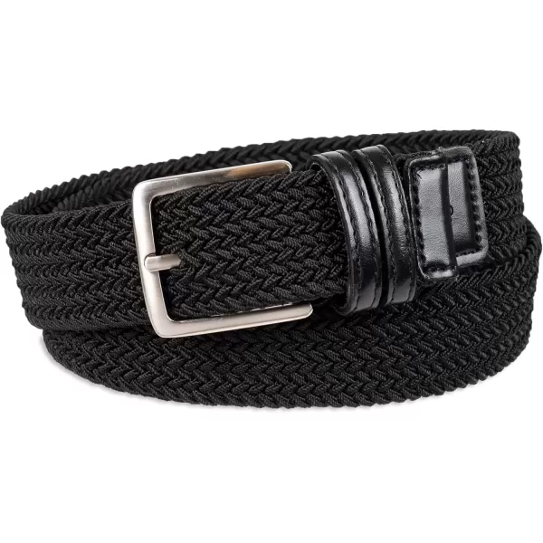 imageDockers Mens Casual Everyday Braided Fabric Fully Adjustable Web BeltBlack