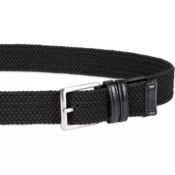 imageDockers Mens Casual Everyday Braided Fabric Fully Adjustable Web BeltBlack