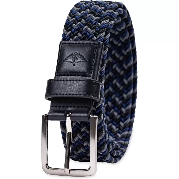 imageDockers Mens Casual Everyday Braided Fabric Fully Adjustable Web BeltBlackGreyNavy