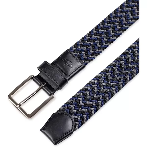 imageDockers Mens Casual Everyday Braided Fabric Fully Adjustable Web BeltBlackGreyNavy