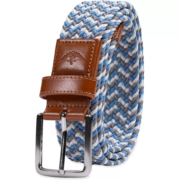 imageDockers Mens Casual Everyday Braided Fabric Fully Adjustable Web BeltEgretWheatGrey