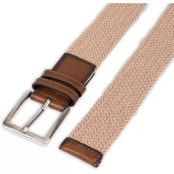 imageDockers Mens Casual Everyday Braided Fabric Fully Adjustable Web BeltKhaki Web