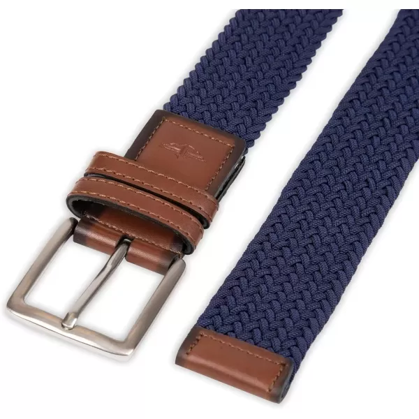 imageDockers Mens Casual Everyday Braided Fabric Fully Adjustable Web BeltNavy Web