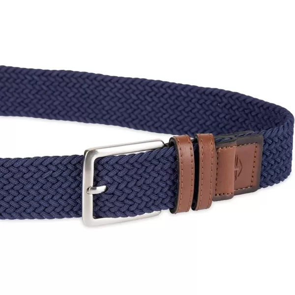 imageDockers Mens Casual Everyday Braided Fabric Fully Adjustable Web BeltNavy Web