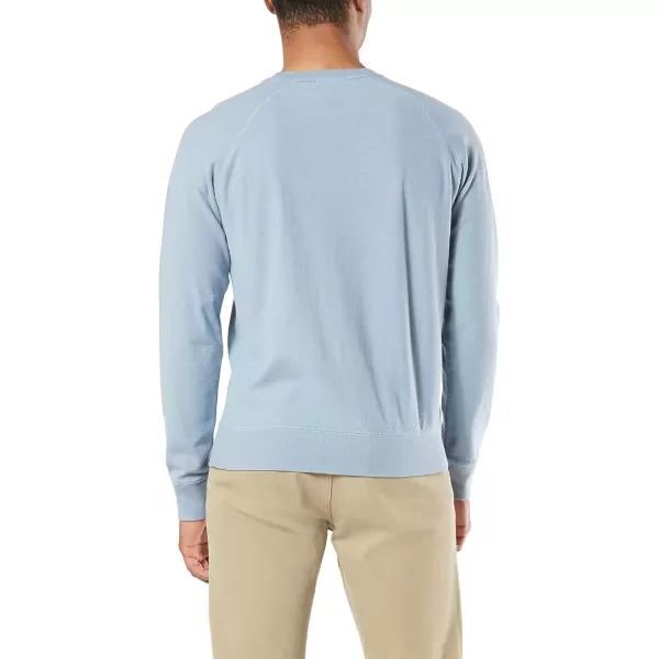 imageDockers Mens Regular Fit Long Sleeve Crewneck SweatshirtHeavy Jersey Crew Light Blue