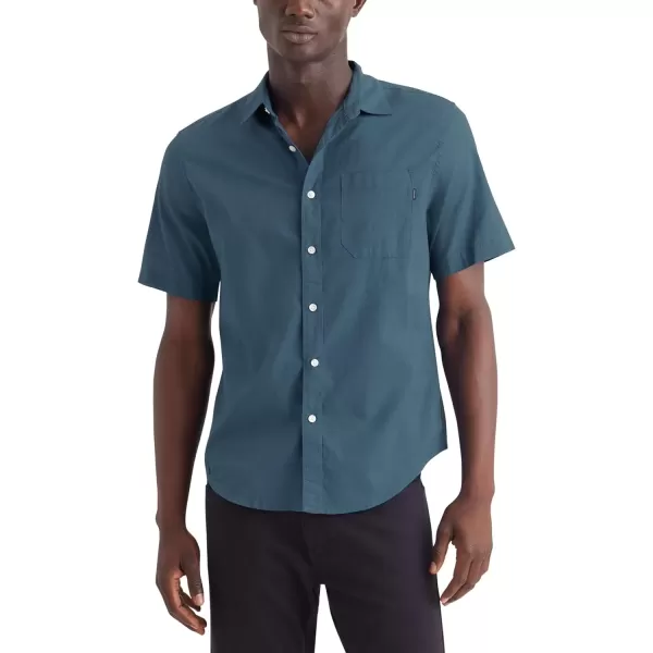 imageDOCKERS Mens Regular Fit Short Sleeve Casual Shirt Standard and Big ampamp TallIndian Teal