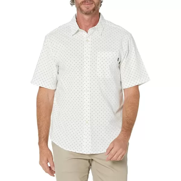 imageDOCKERS Mens Regular Fit Short Sleeve Casual Shirt Standard and Big ampamp TallLuncent White  Riviera