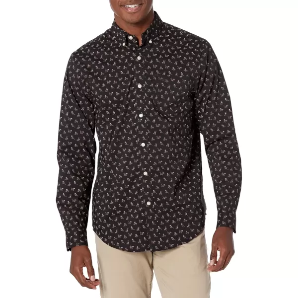 imageDockers Mens Classic Fit Long Sleeve Signature Comfort Flex Shirt Standard and Big ampamp TallBlack Bean  Julian Print