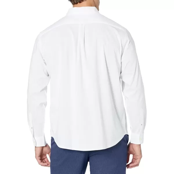 imageDockers Mens Classic Fit Long Sleeve Signature Comfort Flex Shirt Standard and Big ampamp TallPaper White  Solid