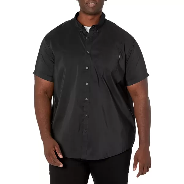 imageDockers Mens Classic Fit Short Sleeve Signature Comfort Flex Shirt Standard and Big ampamp TallBlack  Solid